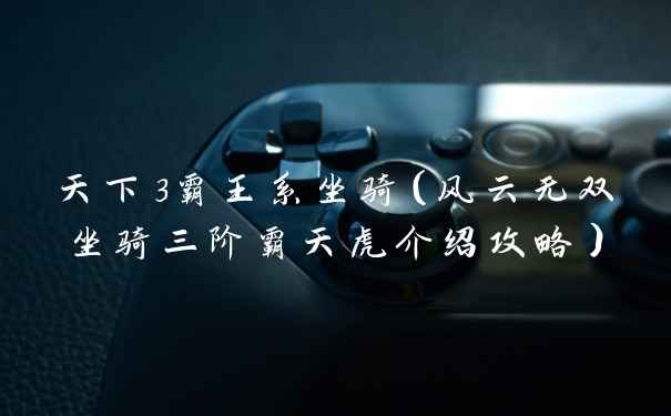 天下3霸王系坐骑（风云无双坐骑三阶霸天虎介绍攻略）