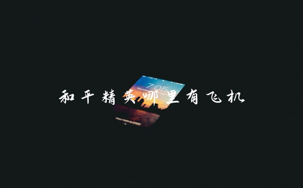 和平精英哪里有飞机