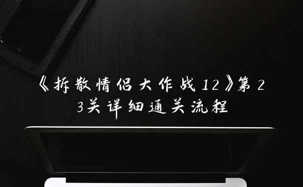 《拆散情侣大作战12》第23关详细通关流程