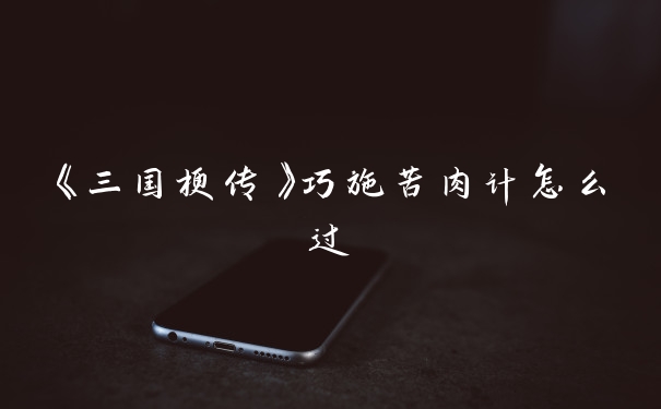 《三国梗传》巧施苦肉计怎么过