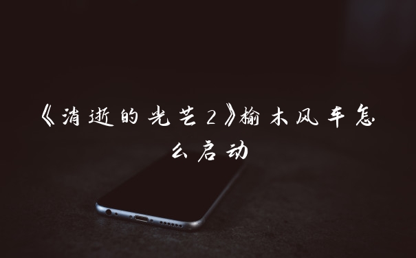 《消逝的光芒2》榆木风车怎么启动