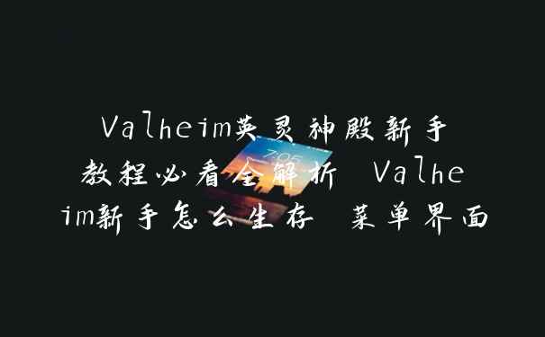 Valheim英灵神殿新手教程必看全解析 Valheim新手怎么生存 菜单界面