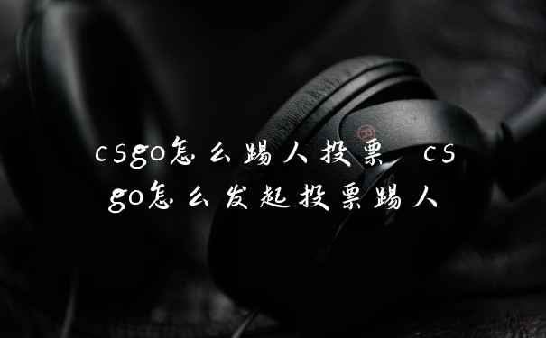 csgo怎么踢人投票 csgo怎么发起投票踢人