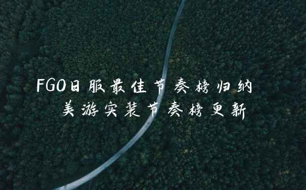 FGO日服最佳节奏榜归纳 美游实装节奏榜更新