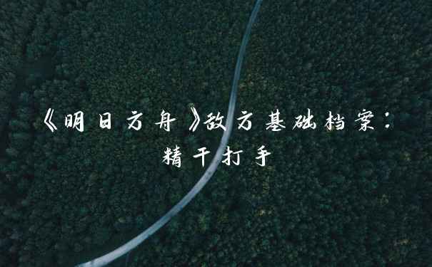 《明日方舟》敌方基础档案：精干打手