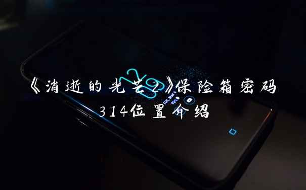 《消逝的光芒2》保险箱密码314位置介绍