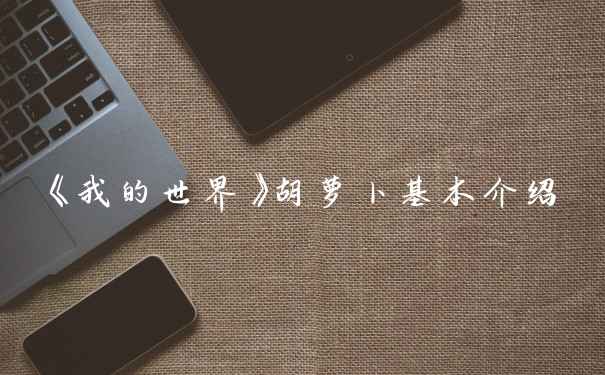 《我的世界》胡萝卜基本介绍