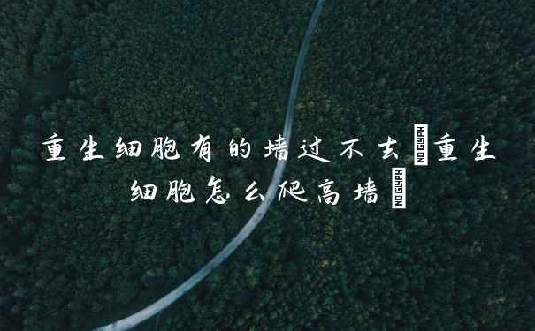 重生细胞有的墙过不去(重生细胞怎么爬高墙)