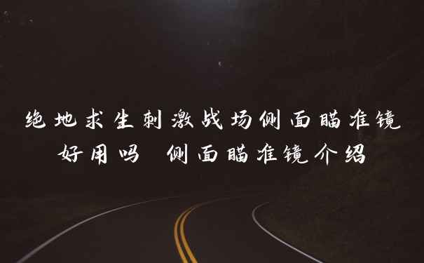 绝地求生刺激战场侧面瞄准镜好用吗 侧面瞄准镜介绍