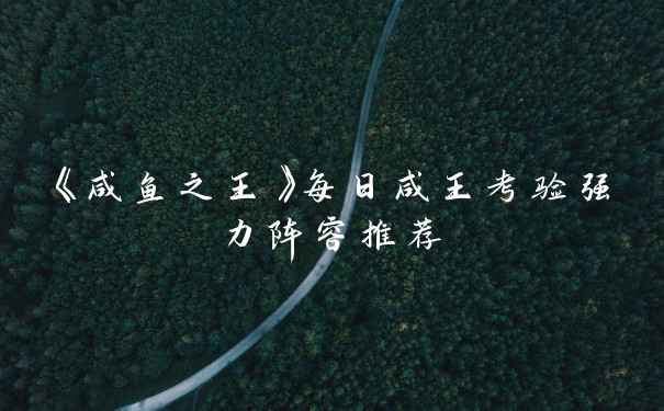 《咸鱼之王》每日咸王考验强力阵容推荐