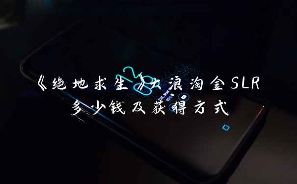 《绝地求生》大浪淘金SLR多少钱及获得方式