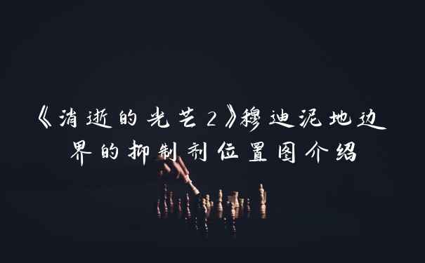 《消逝的光芒2》穆迪泥地边界的抑制剂位置图介绍