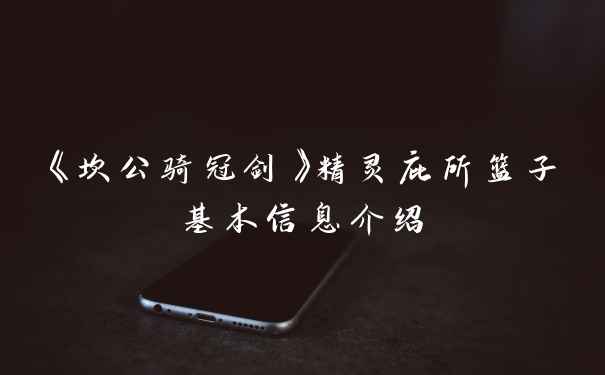 《坎公骑冠剑》精灵庇所篮子基本信息介绍