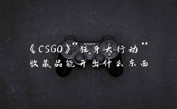 《CSGO》“狂牙大行动”收藏品能开出什么东西