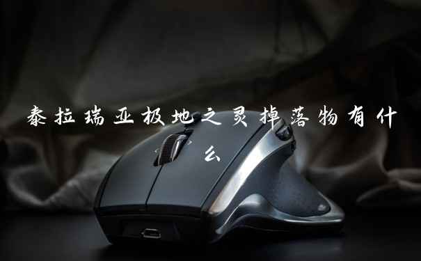 泰拉瑞亚极地之灵掉落物有什么