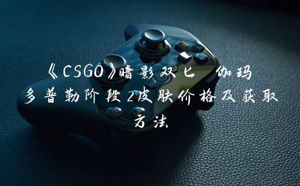 《CSGO》暗影双匕 伽玛多普勒阶段2皮肤价格及获取方法