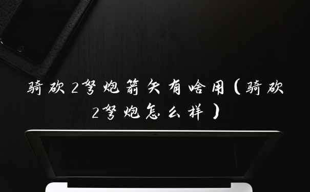 骑砍2弩炮箭矢有啥用（骑砍2弩炮怎么样）