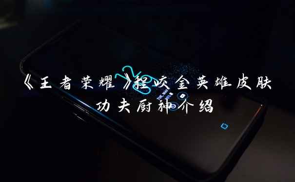 《王者荣耀》程咬金英雄皮肤 功夫厨神介绍