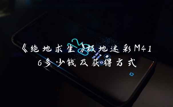 《绝地求生》极地迷彩M416多少钱及获得方式