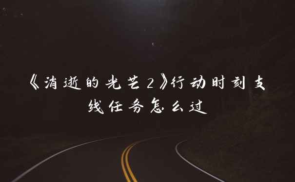 《消逝的光芒2》行动时刻支线任务怎么过