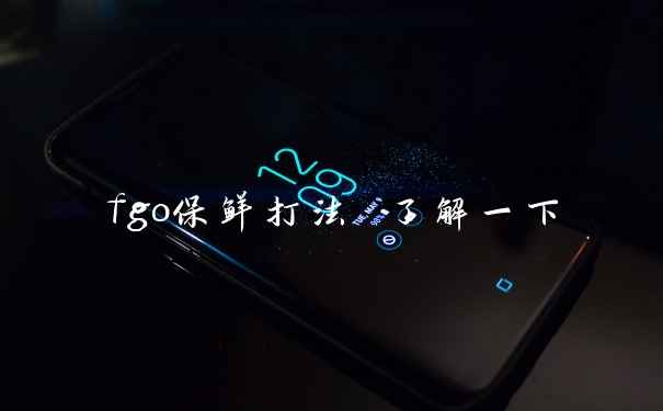 fgo保鲜打法 了解一下