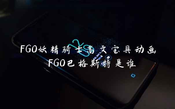 FGO妖精骑士高文宝具动画 FGO巴格斯特是谁