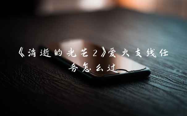 《消逝的光芒2》爱火支线任务怎么过