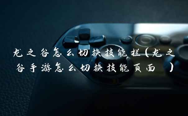 龙之谷怎么切换技能栏(龙之谷手游怎么切换技能页面 )