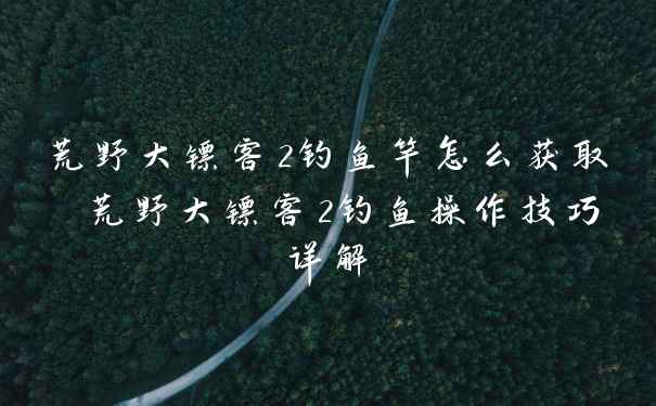荒野大镖客2钓鱼竿怎么获取 荒野大镖客2钓鱼操作技巧详解