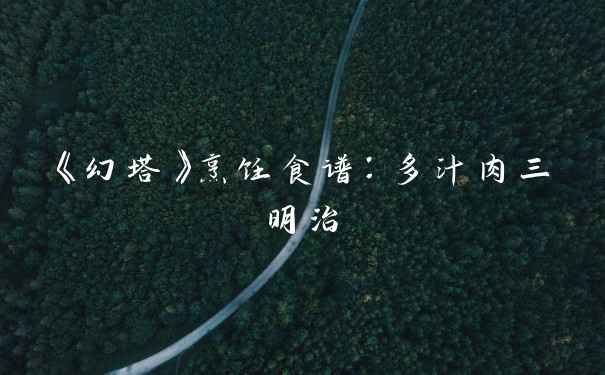 《幻塔》烹饪食谱：多汁肉三明治