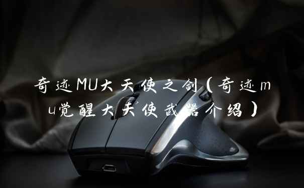 奇迹MU大天使之剑（奇迹mu觉醒大天使武器介绍）