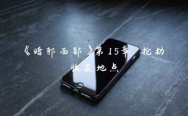 《暗邪西部》第15章 抢劫收藏地点