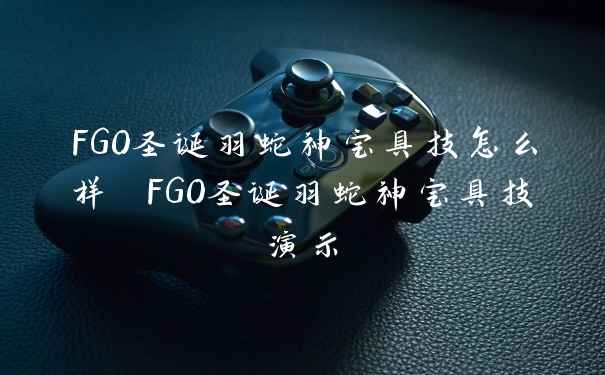 FGO圣诞羽蛇神宝具技怎么样 FGO圣诞羽蛇神宝具技演示