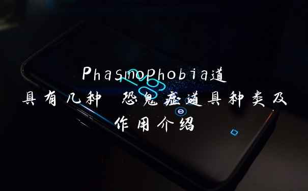 Phasmophobia道具有几种 恐鬼症道具种类及作用介绍