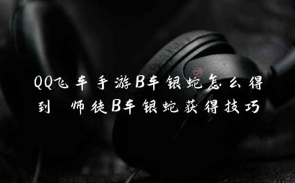 QQ飞车手游B车银蛇怎么得到 师徒B车银蛇获得技巧