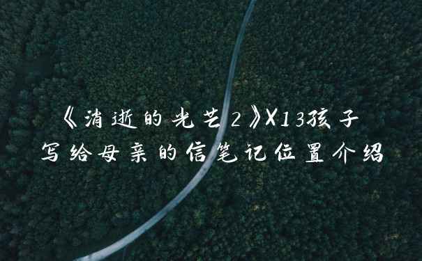 《消逝的光芒2》X13孩子写给母亲的信笔记位置介绍