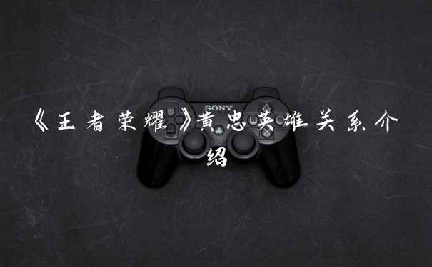 《王者荣耀》黄忠英雄关系介绍