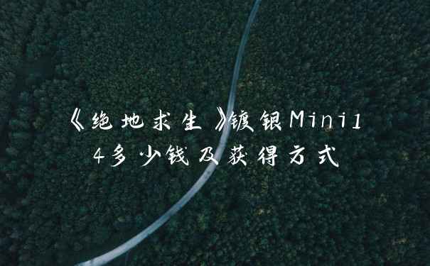 《绝地求生》镀银Mini14多少钱及获得方式