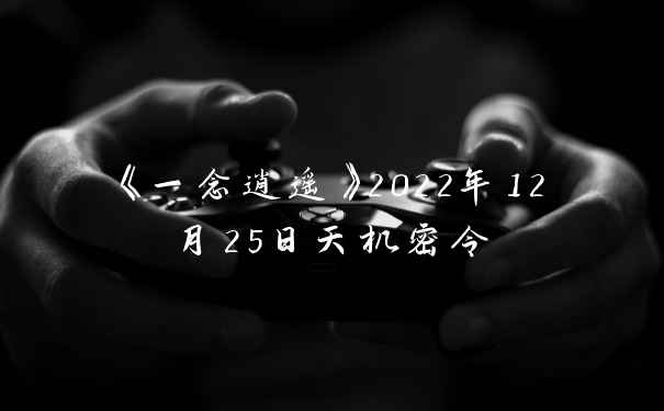 《一念逍遥》2022年12月25日天机密令