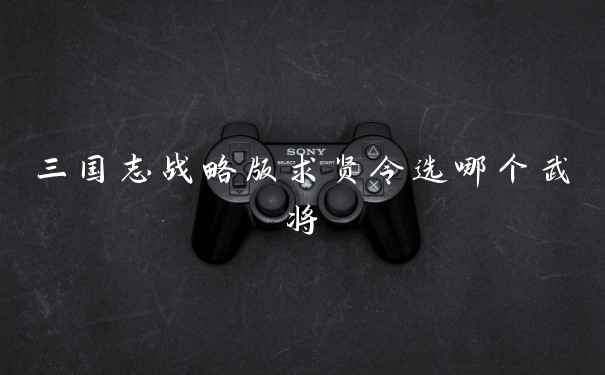 三国志战略版求贤令选哪个武将