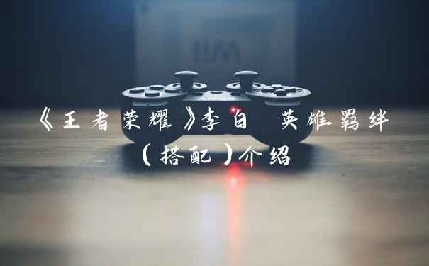 《王者荣耀》李白 英雄羁绊（搭配）介绍