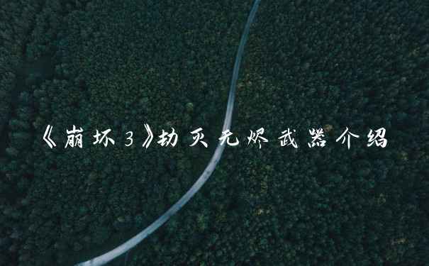 《崩坏3》劫灭无烬武器介绍