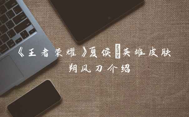 《王者荣耀》夏侯惇英雄皮肤 朔风刀介绍