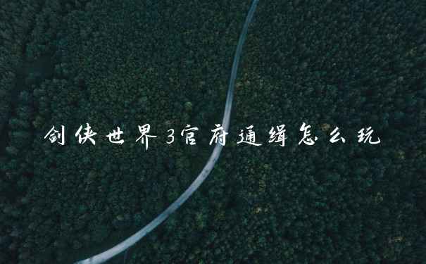 剑侠世界3官府通缉怎么玩