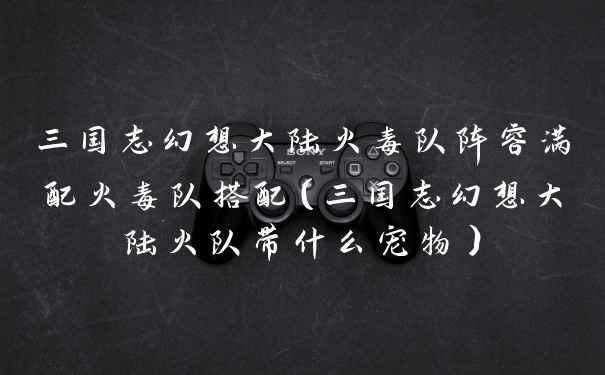 三国志幻想大陆火毒队阵容满配火毒队搭配（三国志幻想大陆火队带什么宠物）