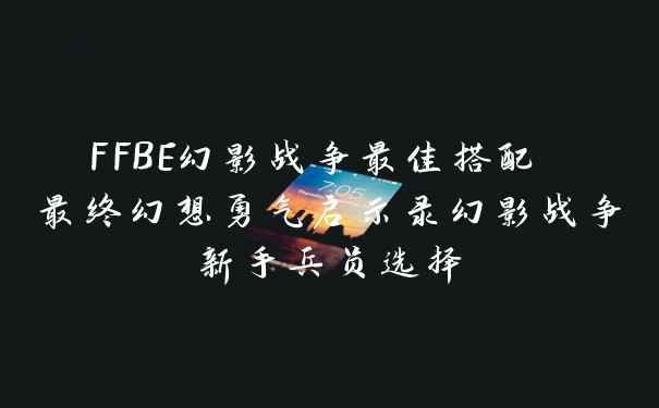 FFBE幻影战争最佳搭配 最终幻想勇气启示录幻影战争新手兵员选择