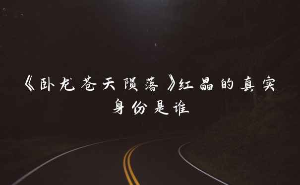 《卧龙苍天陨落》红晶的真实身份是谁