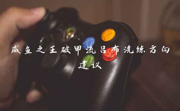 咸鱼之王破甲流吕布洗练方向建议