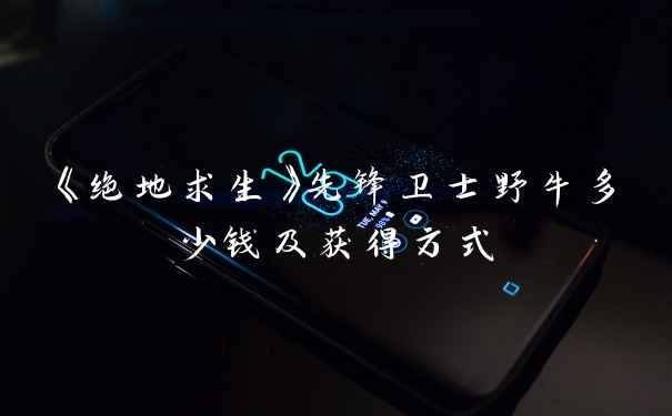 《绝地求生》先锋卫士野牛多少钱及获得方式