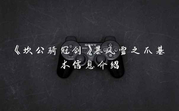 《坎公骑冠剑》暴风雪之爪基本信息介绍